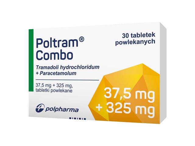 Poltram Combo interakcje ulotka tabletki powlekane 37,5mg+325mg 