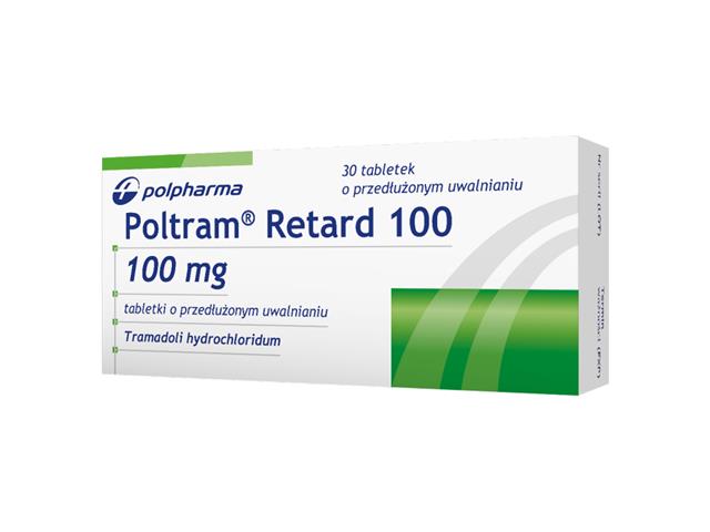 Poltram Retard 100 interakcje ulotka tabletki o przedłużonym uwalnianiu 100 mg 30 tabl. | 3 blist.po 10 szt.