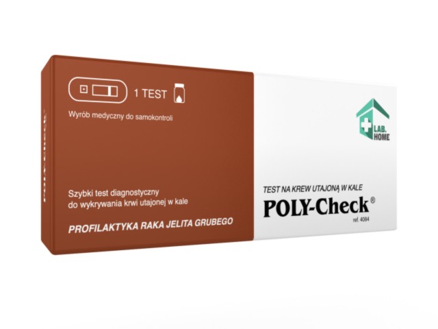 Poly-Check Test na krew utajoną w kale interakcje ulotka   1 szt.