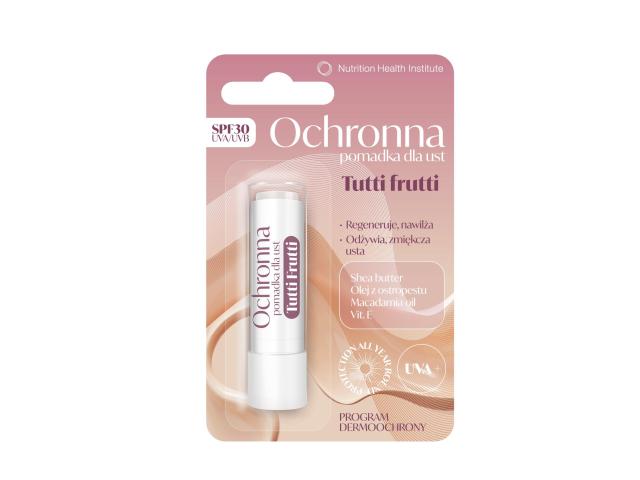 Pomadka do ust ochronna tutti frutti SPF 30 interakcje ulotka sztyft - 4,4 g