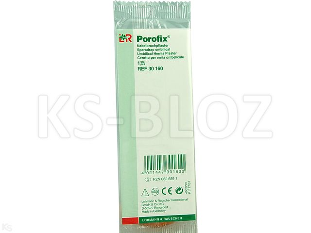 Porofix Plaster na przepuklinę pępkową 30160 interakcje ulotka   1 szt.