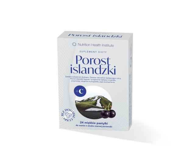 Porost Islandzki + C interakcje ulotka pastylki miękkie - 24 pastyl.