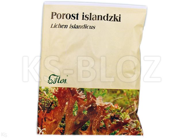 Porost Islandzki interakcje ulotka zioła do zaparzania - 50 g