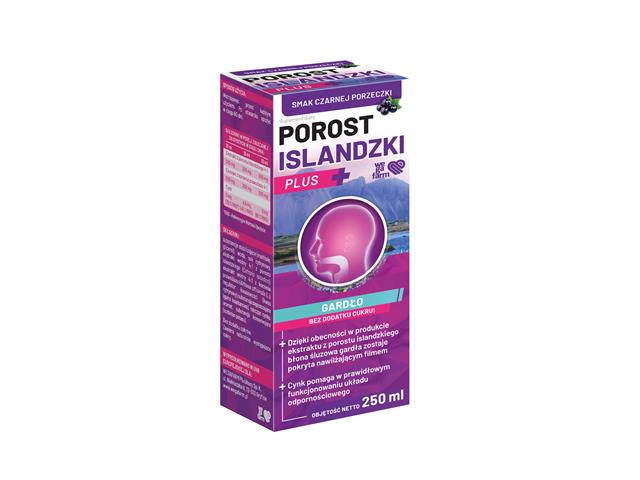 Porost Islandzki Plus interakcje ulotka płyn  250 ml