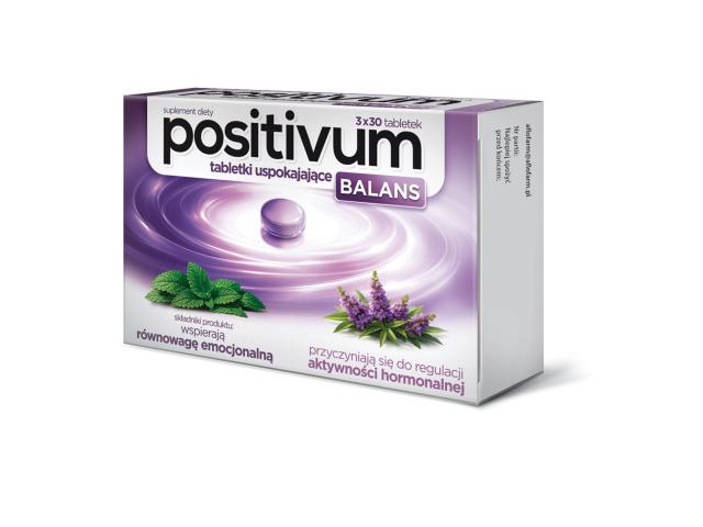 Positivum Balans Tabletki uspokajające interakcje ulotka tabletki 90 tabl.