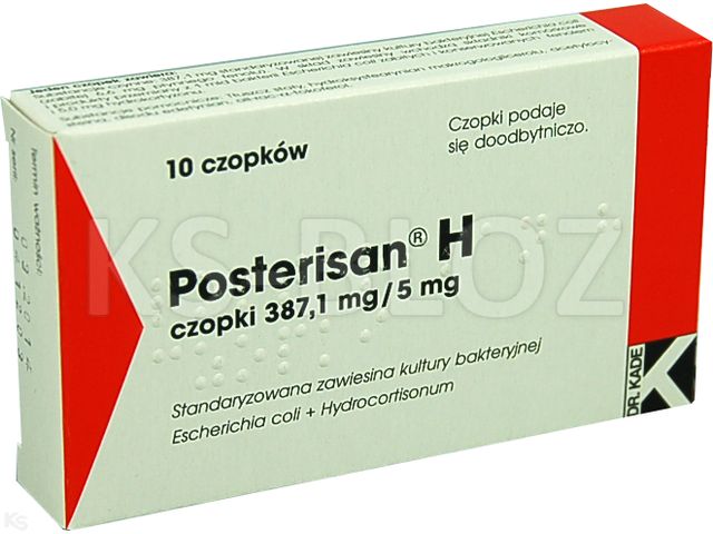 Posterisan H interakcje ulotka czopki doodbytnicze 387,1 mg/5mg 