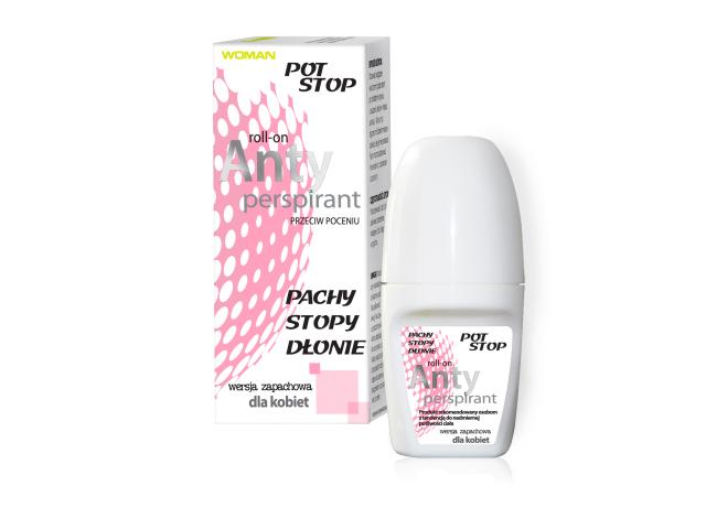 Pot Stop Roll-on-antyperspirant pachy, stopy, dłonie dla kobiet interakcje ulotka roll-on  60 ml