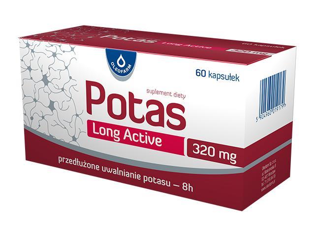 Potas Long Active interakcje ulotka kapsułki twarde  60 kaps.