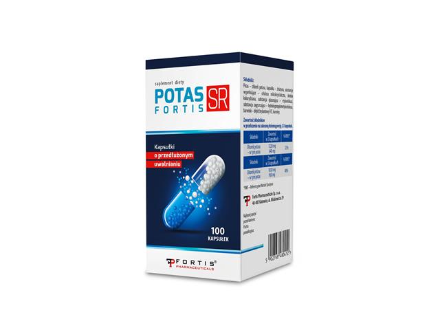Potas SR Fortis interakcje ulotka kapsułki - 100 kaps. (poj.)