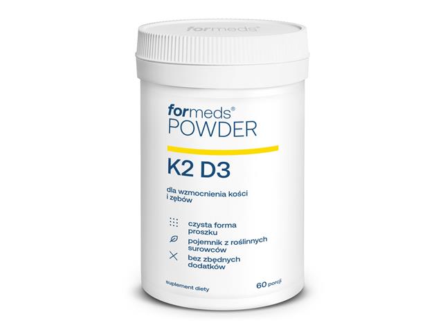 Powder K2 D3 interakcje ulotka proszek  48 g