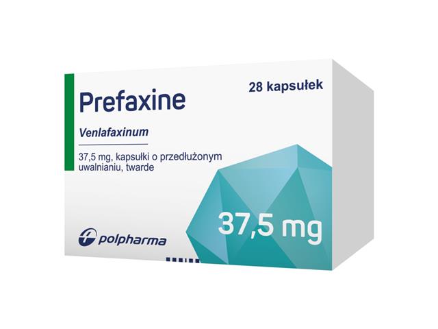 Prefaxine interakcje ulotka kapsułki o przedłużonym uwalnianiu twarde 37,5 mg 28 kaps. | 4 blist.po 7 szt.