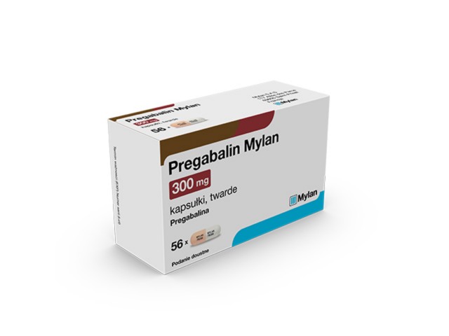 Pregabalin Mylan interakcje ulotka kapsułki twarde 300 mg 56 kaps. (blist. Alu/PVC/PVDC)