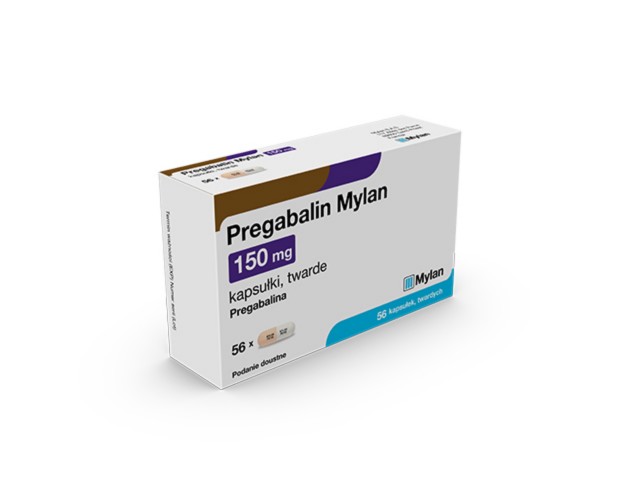 Pregabalin Mylan interakcje ulotka kapsułki twarde 150 mg 56 kaps. | PVC/PVDC/alu