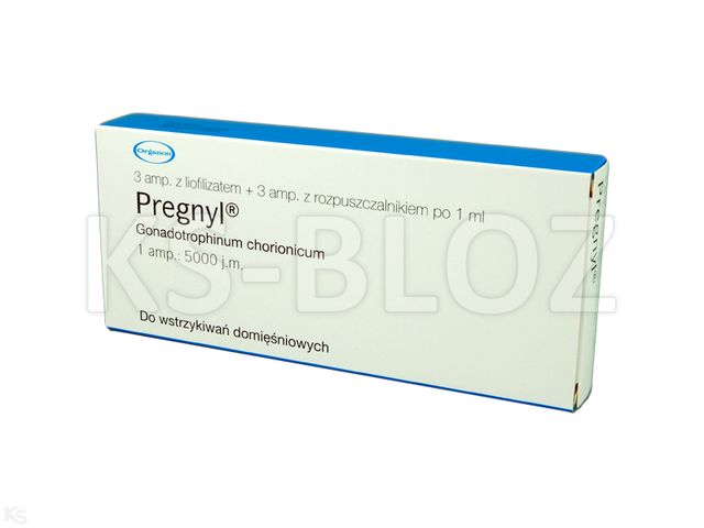 Pregnyl interakcje ulotka proszek i rozpuszczalnik do sporządzania roztworu do wstrzykiwań 5 000 j.m. 3 amp. + 3 rozp.