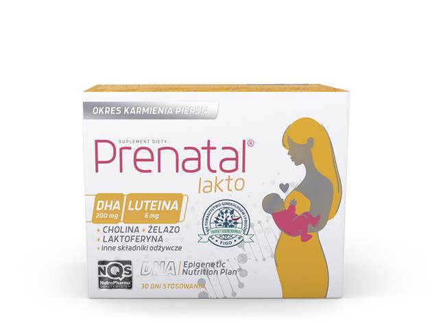 Prenatal Lakto interakcje ulotka kapsułki  60 kaps. (30 kaps. + 30 kaps.)