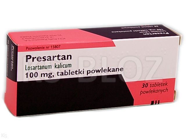 Presartan interakcje ulotka tabletki powlekane 100 mg 30 tabl. | 3 blist.po 10 szt.