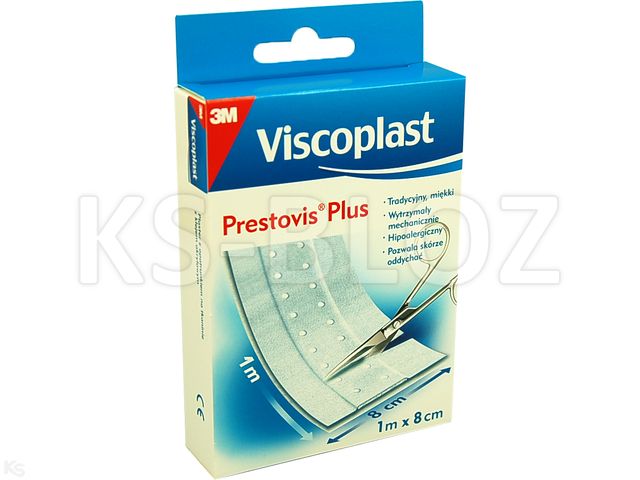 Prestovis Plus Plaster 1 m x 8 cm interakcje ulotka   1 szt.