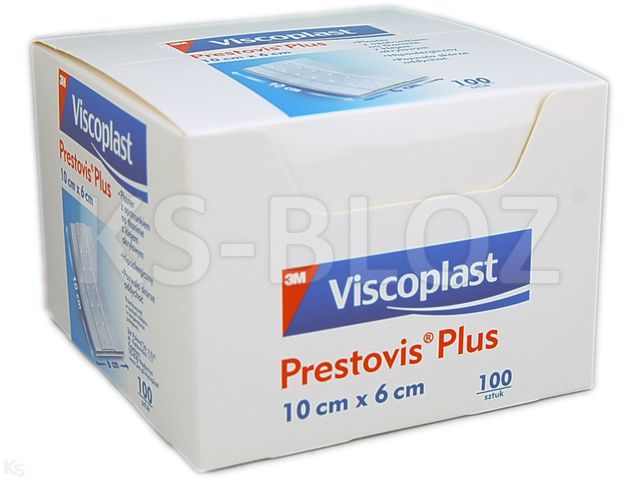 Prestovis Plus Plaster 10 x 6 cm interakcje ulotka   100 szt.