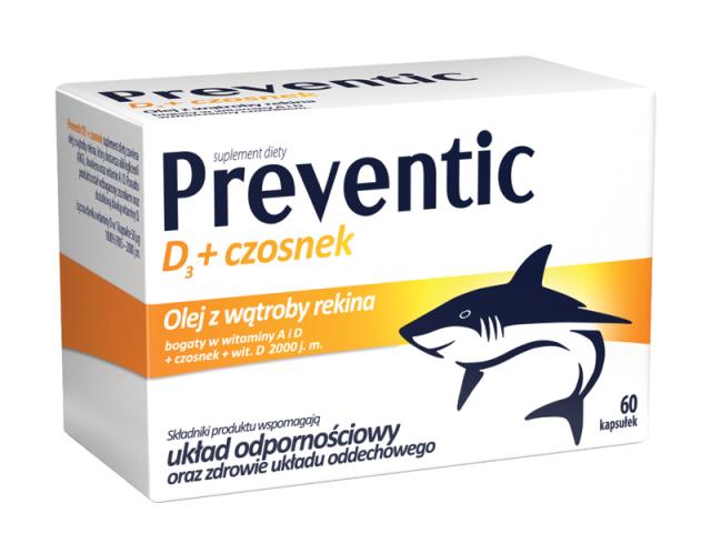 Preventic D3 +Czosnek interakcje ulotka kapsułki - 60 kaps.