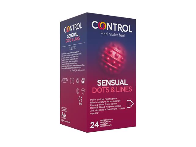 Prezerwatywy CONTROL SENSUAL DOTS&LINES 00008570000000 interakcje ulotka prezerwatywa - 24 szt.