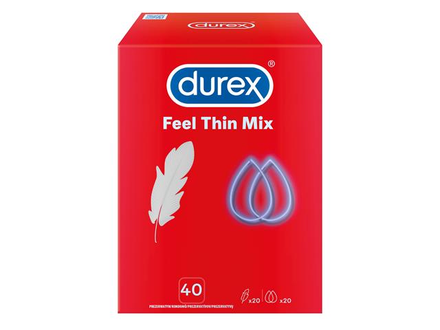 Prezerwatywy DUREX Feel Thin Mix interakcje ulotka   40 szt.