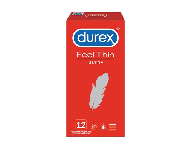 Prezerwatywy Durex Feel Thin Ultra interakcje ulotka   12 szt.