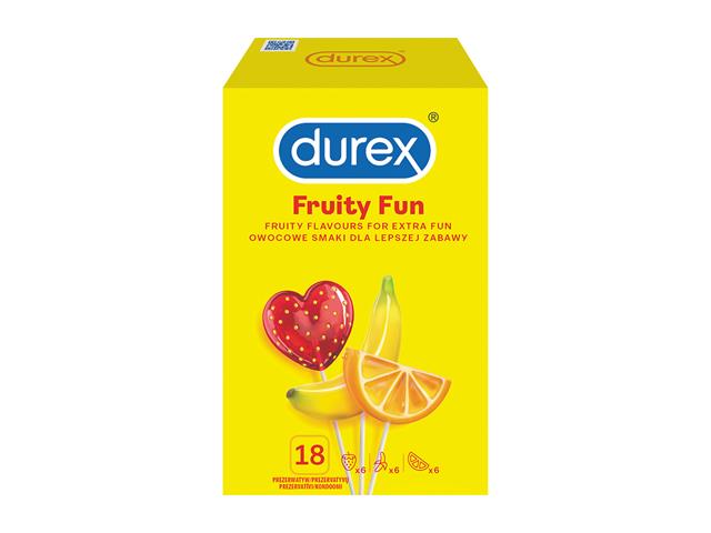 Prezerwatywy Durex Fruity Fun interakcje ulotka   18 szt.