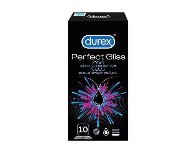 Prezerwatywy Durex Perfect Gliss interakcje ulotka prezerwatywa  10 szt.