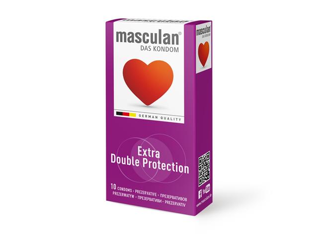 Prezerwatywy masculan® EXTRA DOUBLE PROTECTION (Wzmocnione) interakcje ulotka prezerwatywa - 10 szt.