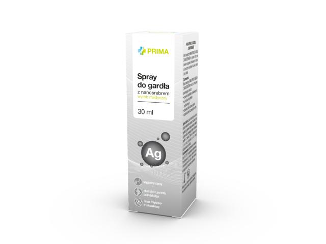 Prima Spray do gardła z nanosrebrem interakcje ulotka spray do gardła - 30 ml