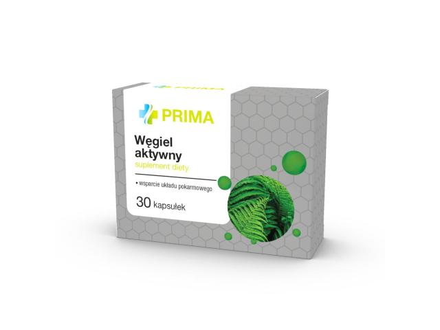 Prima Węgiel Aktywny interakcje ulotka kapsułki twarde - 30 kaps.