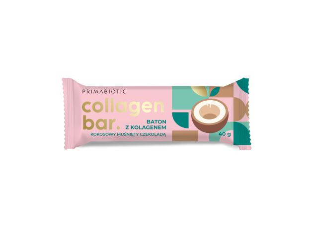Primabiotic Collagen Bar Baton kokosowy muśnięty czekoladą z kolagenem interakcje ulotka baton  1 szt.