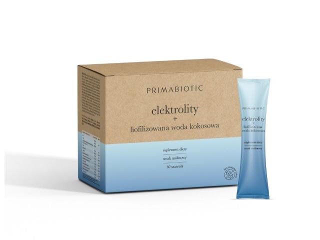 Primabiotic Elektrolity + liofilizowana woda kokosowa interakcje ulotka proszek do rozpuszczenia - 30 sasz. po 6 g