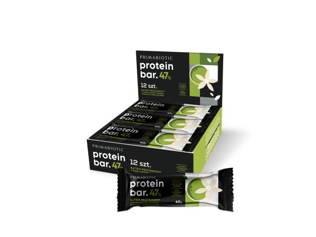 Primabiotic Protein Bar Baton o smaku matchy w polewie z białej czekolady z wanilią interakcje ulotka baton - 12 szt. po 40 g