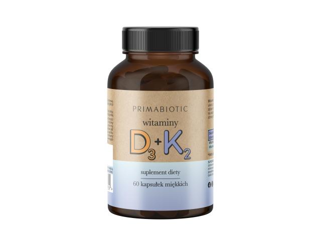 Primabiotic Witamina D3 + K2 interakcje ulotka kapsułki dojelitowe miękkie - 60 kaps.