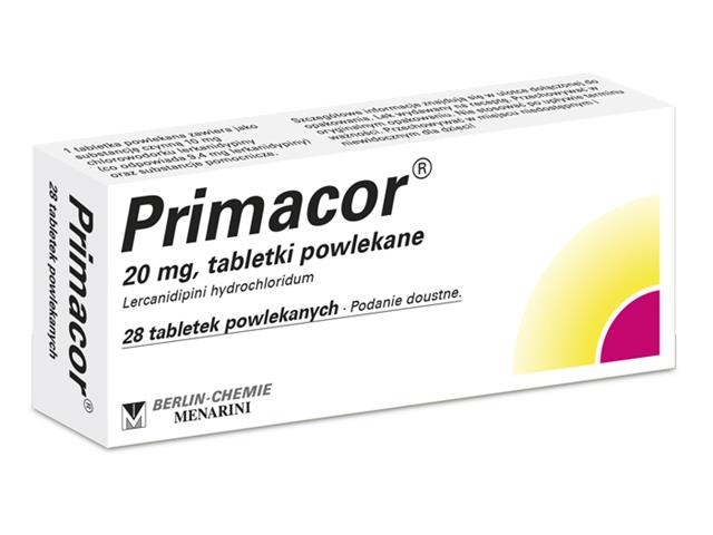 Primacor interakcje ulotka tabletki powlekane 20 mg 28 tabl.