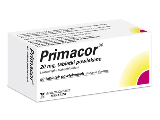 Primacor interakcje ulotka tabletki powlekane 20 mg 60 tabl.