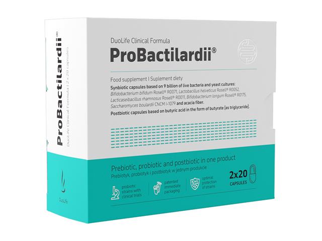 ProBactilardii interakcje ulotka kapsułki - 40 kaps. (2 poj. po 20 kaps.)
