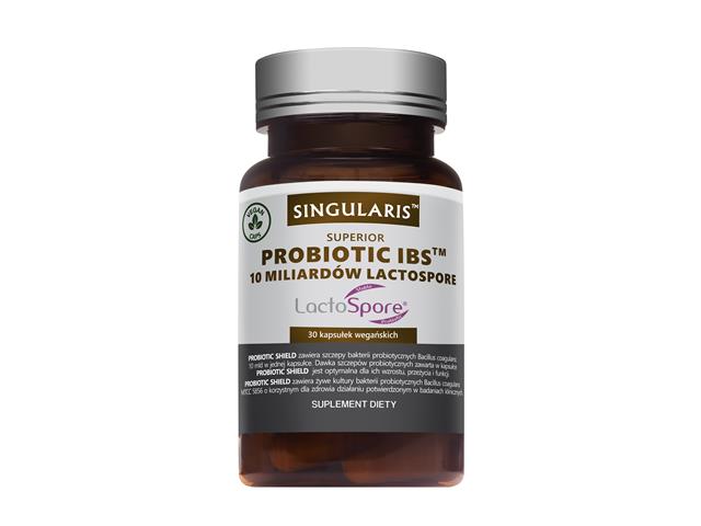 Probiotic IBS 10 Mld Lactospore Singularis Superior interakcje ulotka kapsułki z roślinnej celulozy  30 kaps.