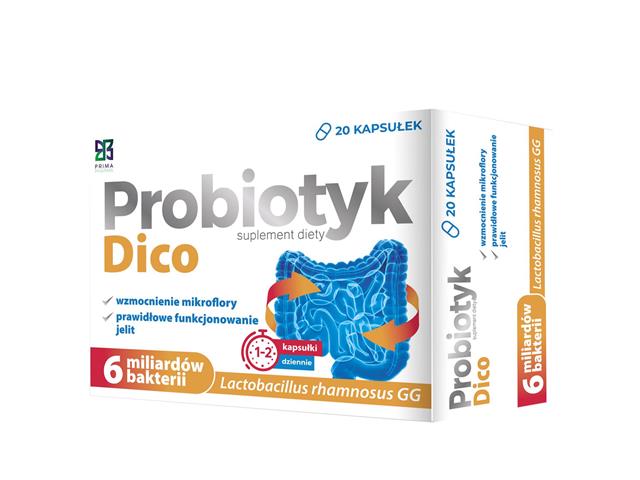 Probiotyk Dico interakcje ulotka kapsułki  20 kaps.