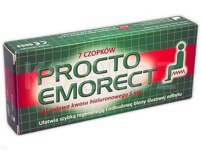 Procto Emorect interakcje ulotka czopki doodbytnicze - 7 czop.