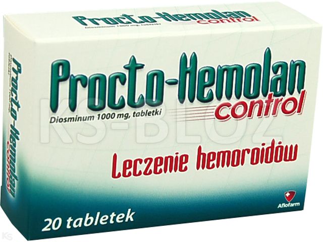 Procto-Hemolan Control interakcje ulotka tabletki 1 g 20 tabl.