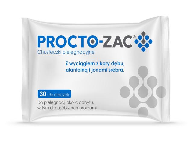 Procto-Zac Chusteczki pielęgnacyjne interakcje ulotka chusteczka - 30 szt.