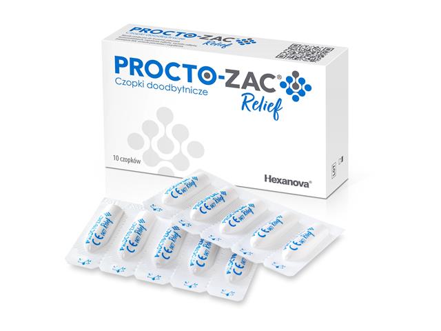 Procto-Zac Relief interakcje ulotka czopki doodbytnicze  10 czop. | 2 blist.po 5 szt.