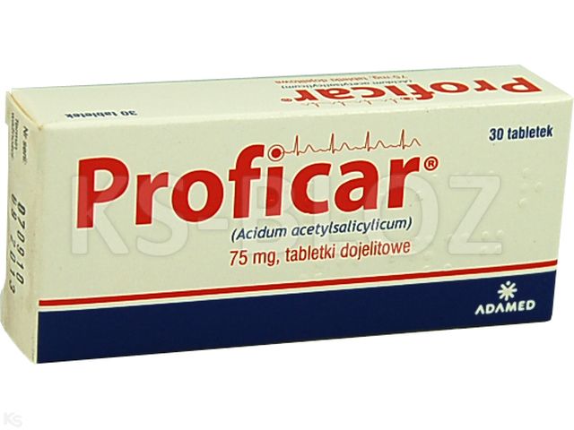 Proficar interakcje ulotka tabletki dojelitowe 75 mg 30 tabl. (blist.)