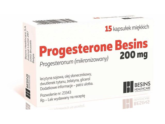 Progesterone Besins interakcje ulotka kapsułki miękkie 200 mg 15 kaps.