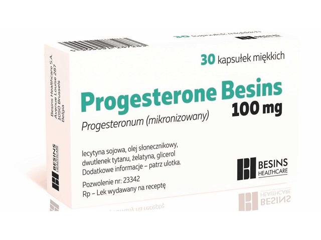 Progesterone Besins interakcje ulotka kapsułki miękkie 100 mg 30 kaps.