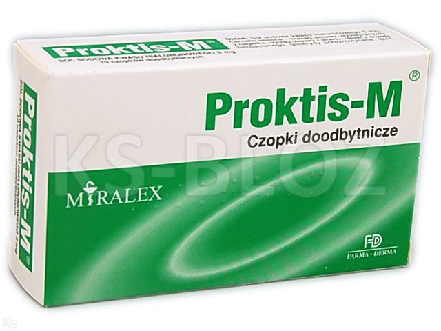 Proktis-M interakcje ulotka czopki doodbytnicze  10 czop.