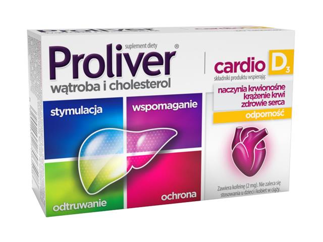 Proliver Cardio D3 interakcje ulotka tabletki  30 tabl.