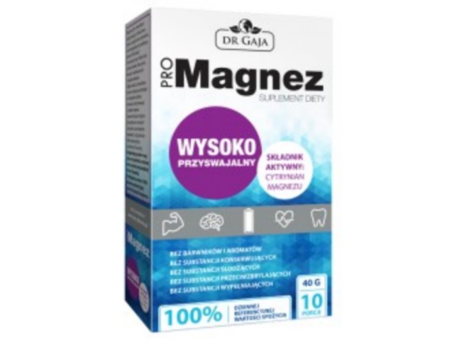 Promagnez Cytrynian Magnezu interakcje ulotka proszek do sporządzania roztworu doustnego  10 sasz. po 4 g